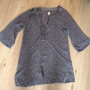 Black & White sequin Tommy Bahamas bathing suit swim cover up tunic dress